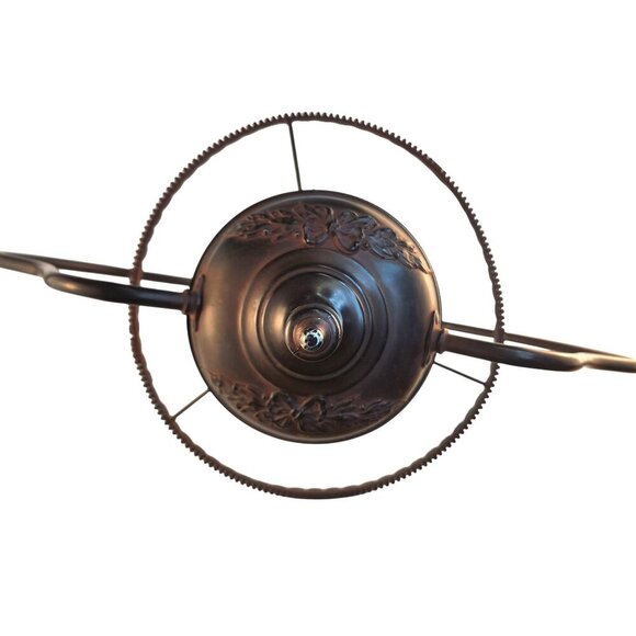 Hanging Lamp Frame With Ornate Detailing & Chain Fixture DIY Lighting Parts Or B - Picture 8 of 14